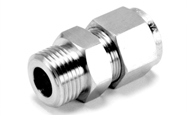 Stainless Steel Double Compression Male Connector SAE MS Straight Thread Boss Fitting Exporter