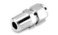 Stainless Steel Double Compression Male Connector Tube Metric ISO Tapered Thread Fitting Exporter