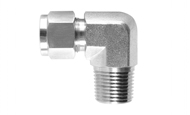 Stainless Steel Double Compression Metric Male Elbow Fitting Exporter